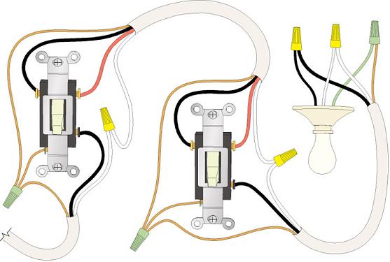 3 way switch wiring, lights between switches